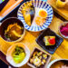 Small bowls and dishes of Japanese cuisine.